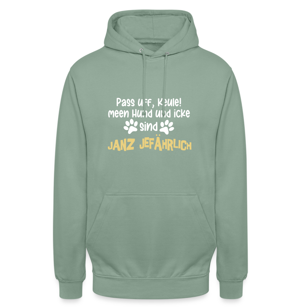 Janz Jefährlich - Unisex Hoodie - Graugrün