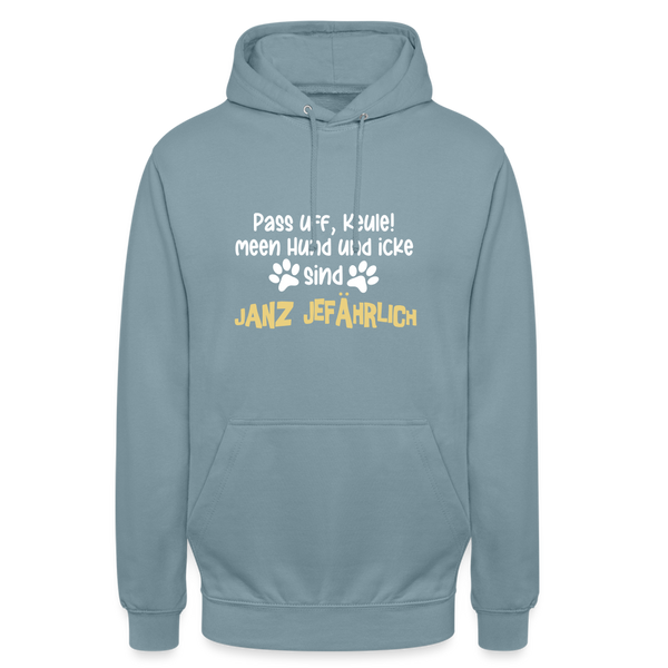 Janz Jefährlich - Unisex Hoodie - Nebelblau