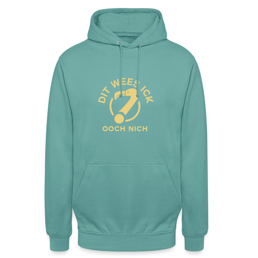 Dit Wees Ick Ooch Nich - Unisex Hoodie - Pastelltürkis
