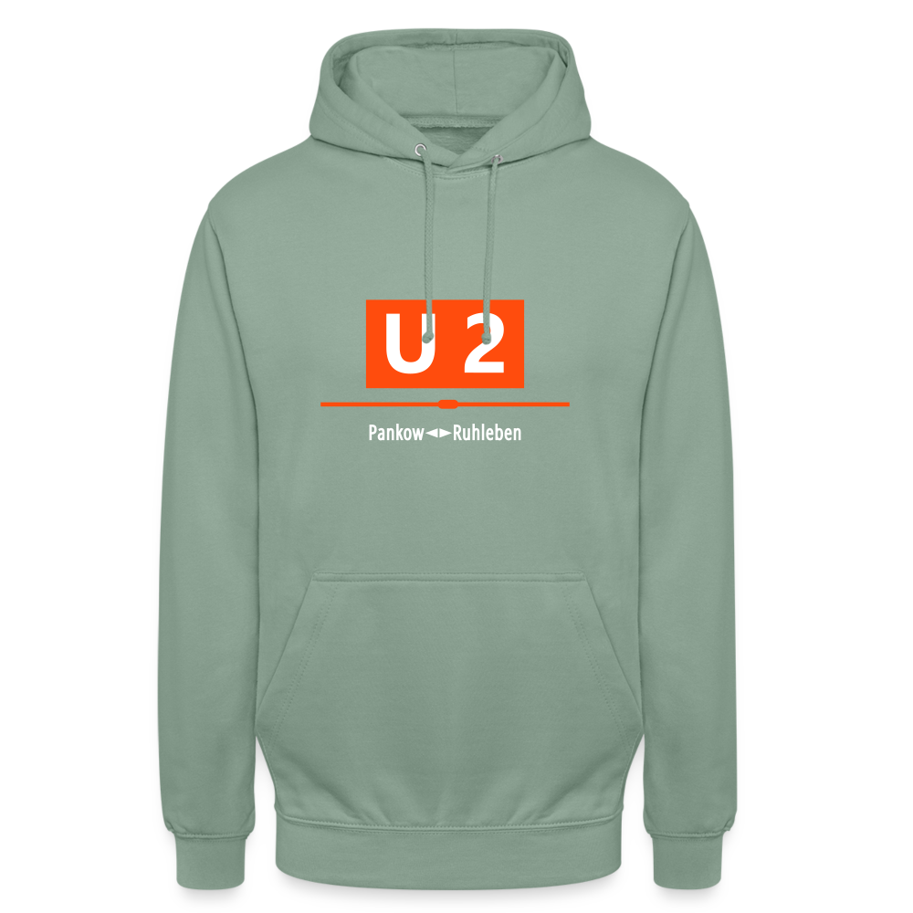 U2 Berlin - Unisex Hoodie - Graugrün
