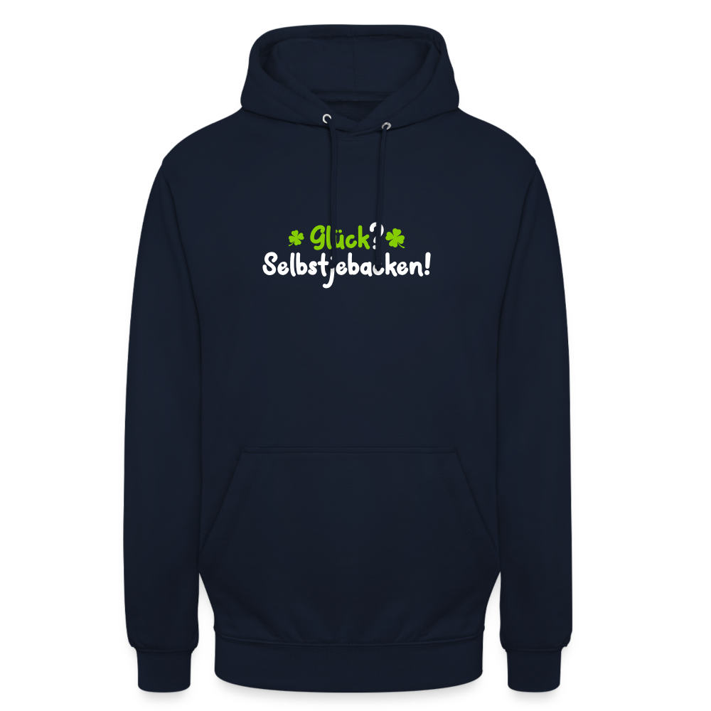Glück? Selbstjebacken - Unisex Hoodie - Navy