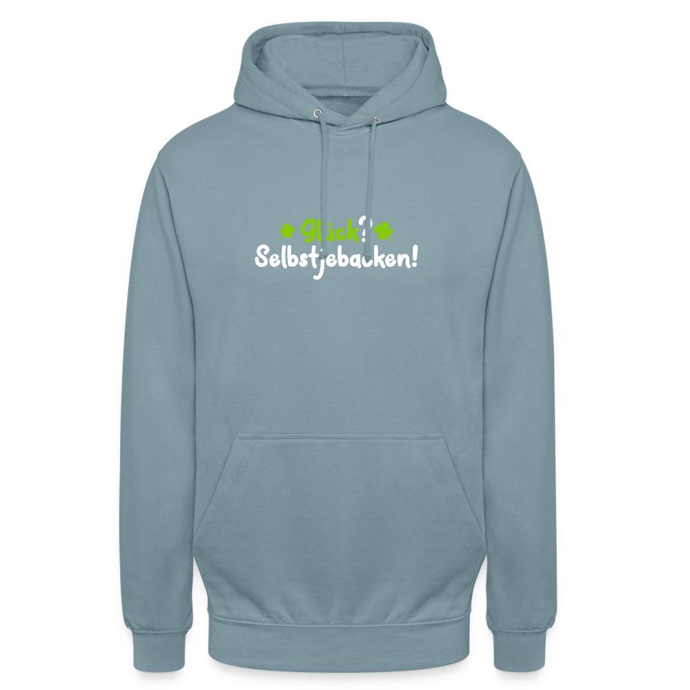 Glück? Selbstjebacken - Unisex Hoodie - Nebelblau