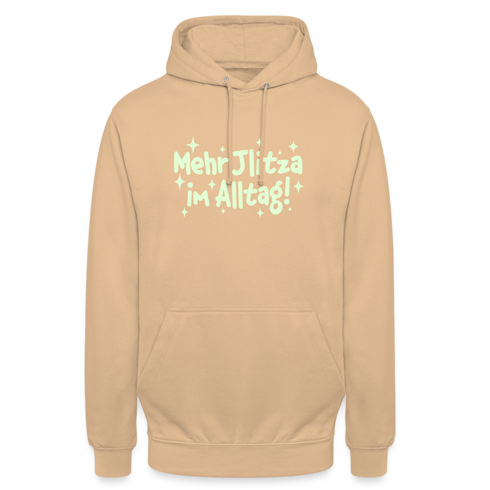 Mehr Jlitzer im Alltag! - Unisex Hoodie - Pfirsich