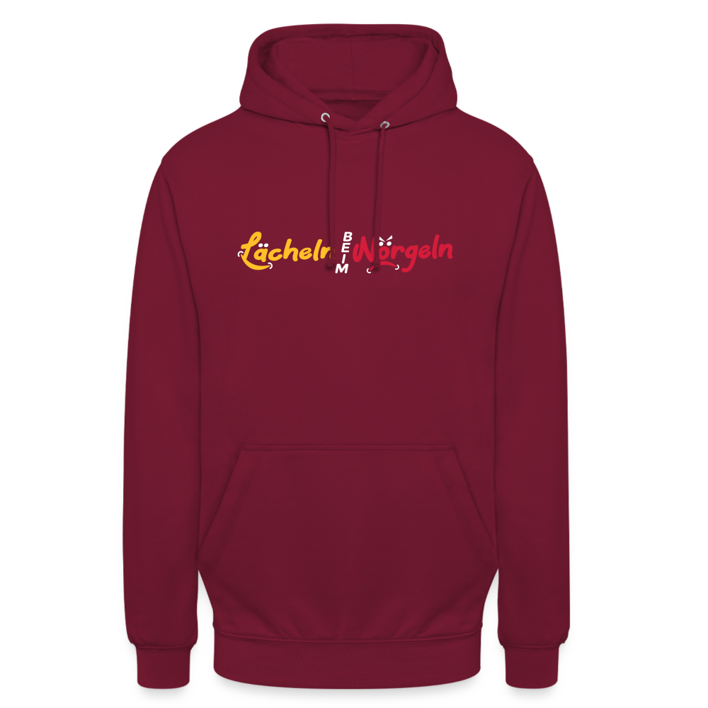 Lächeln beim Nörgeln - Unisex Hoodie - Bordeaux