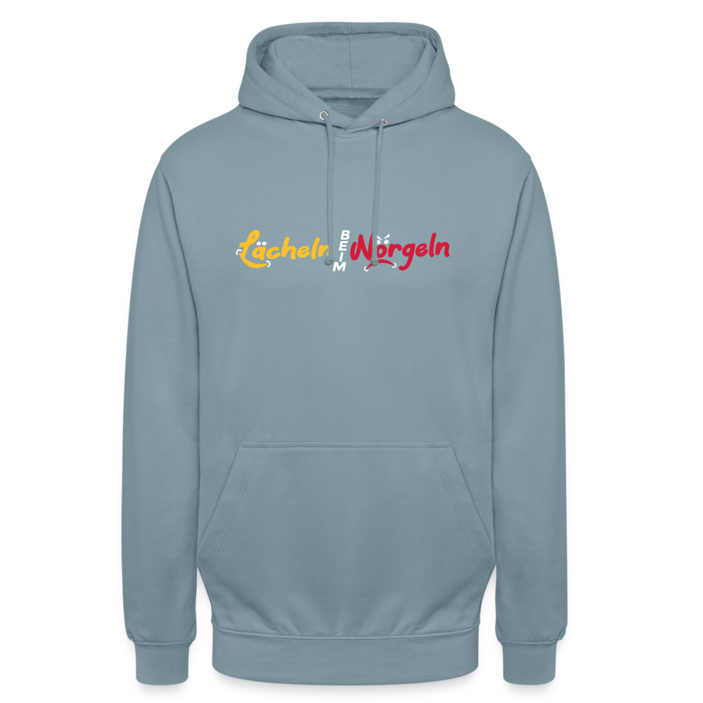 Lächeln beim Nörgeln - Unisex Hoodie - Nebelblau