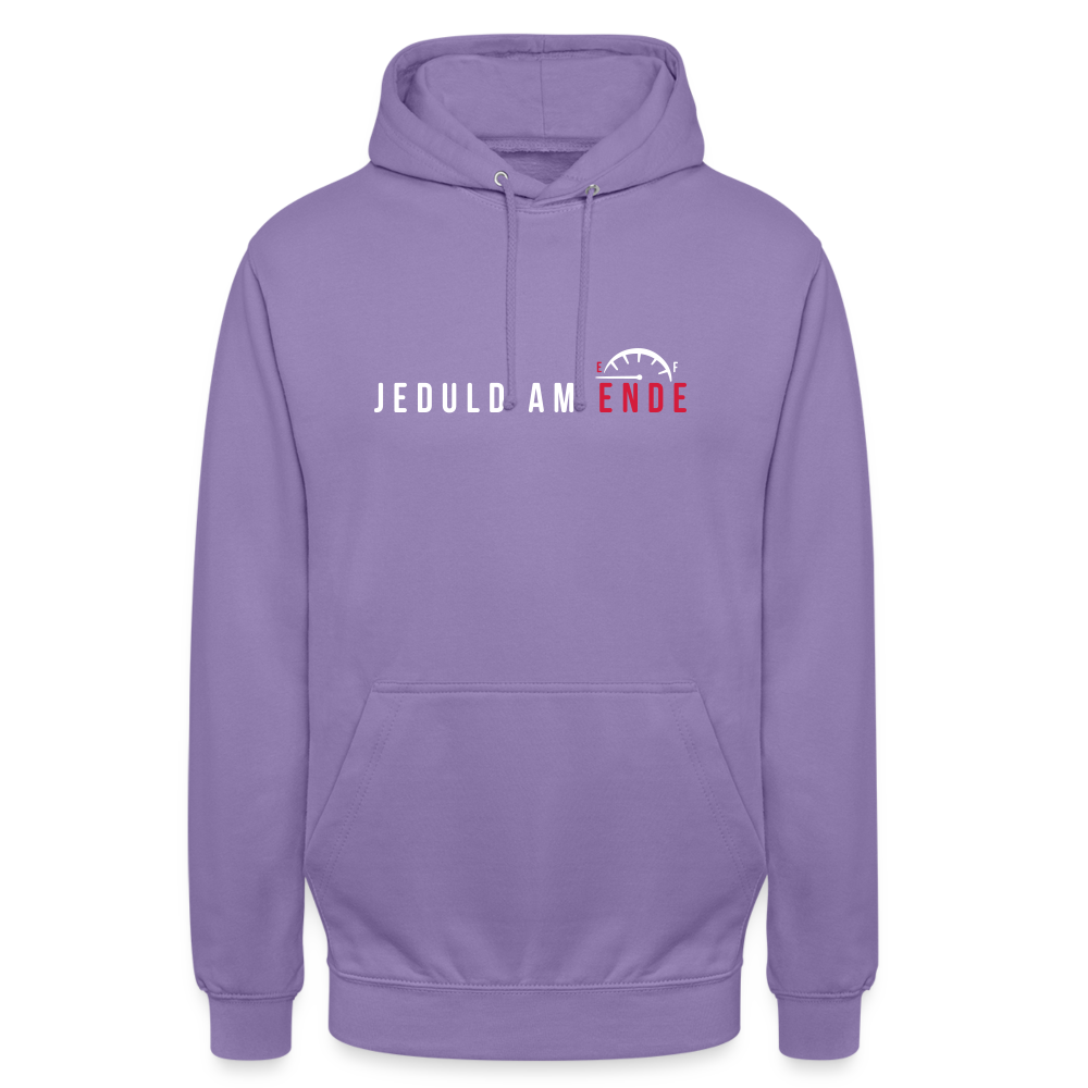 Jeduld am Ende - Unisex Hoodie - Lavendel