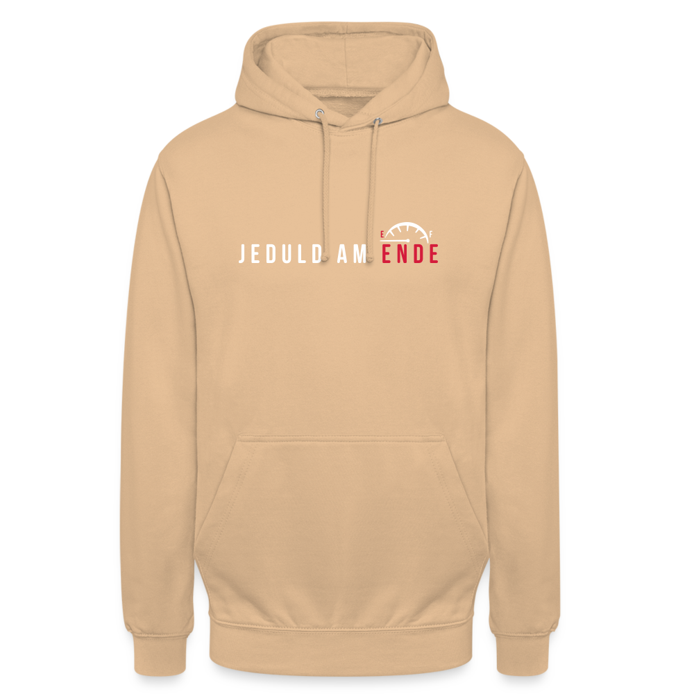 Jeduld am Ende - Unisex Hoodie - Pfirsich