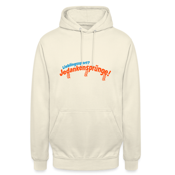 Lieblingssport? Jedankensprünge! - Unisex Hoodie - Vanille-Milchshake