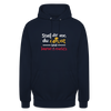 """Stell dir vor, du denkst und keener merkt's. - Unisex Hoodie" - Navy