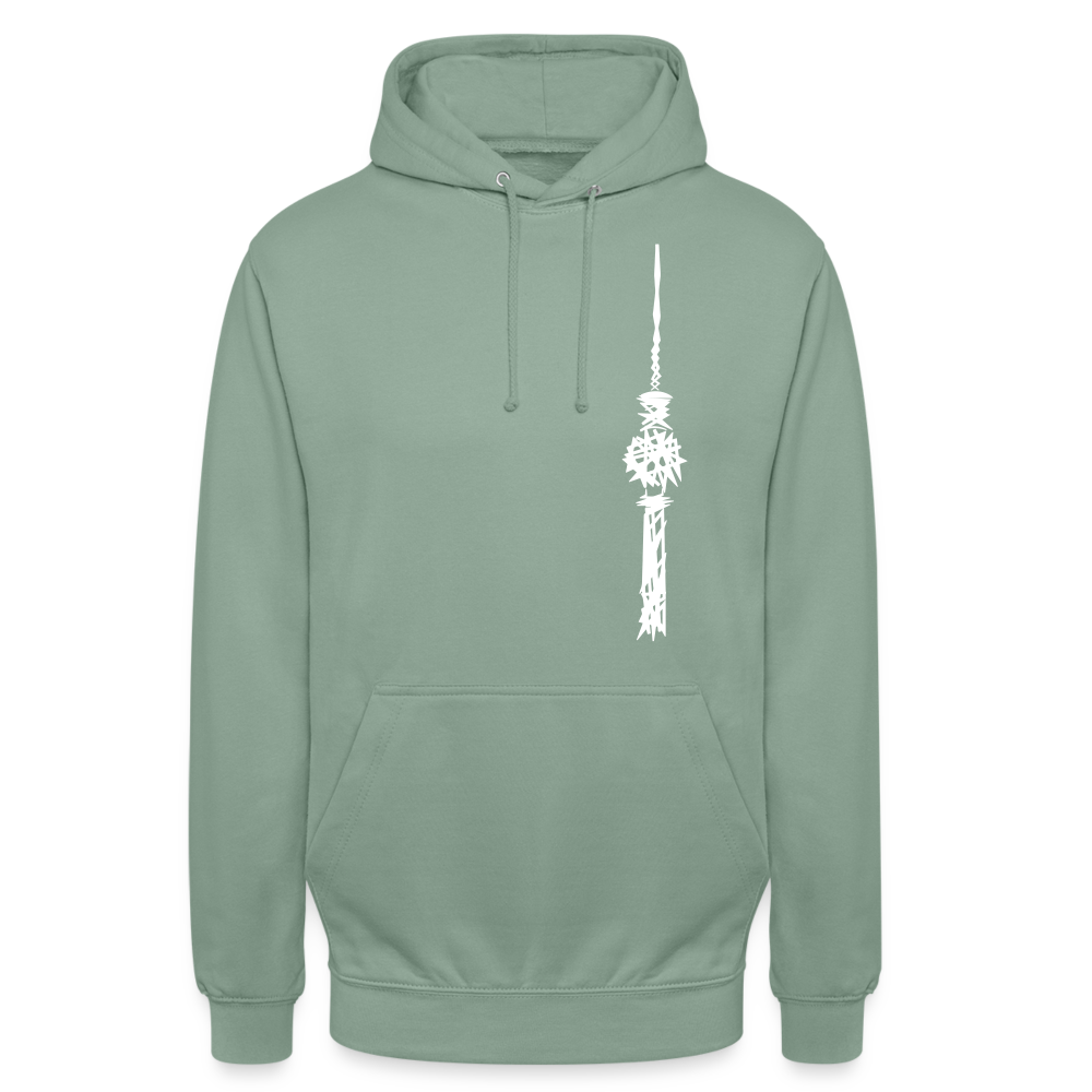 Fernsehturm Zick zack - Unisex Hoodie - Graugrün