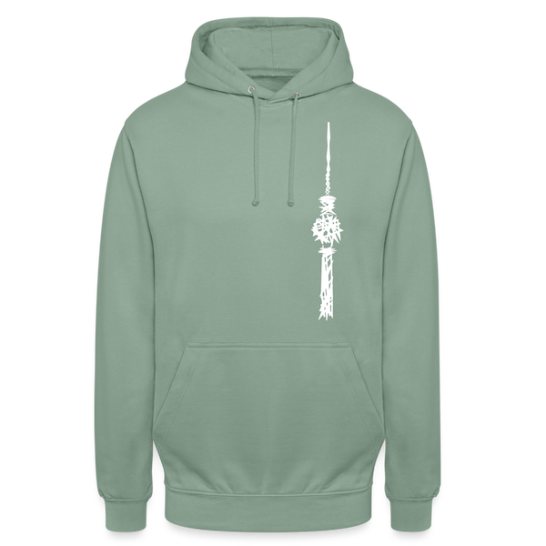 Fernsehturm Zick zack - Unisex Hoodie - Graugrün