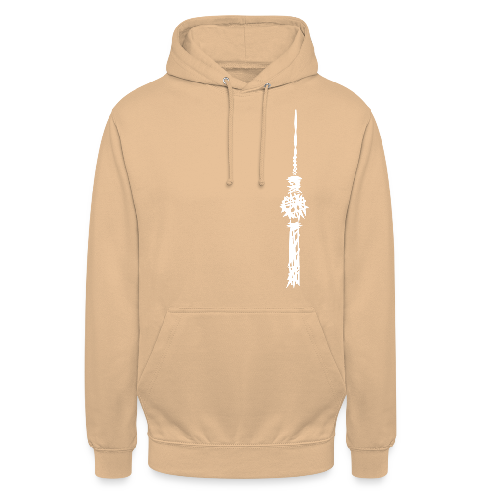 Fernsehturm Zick zack - Unisex Hoodie - Pfirsich