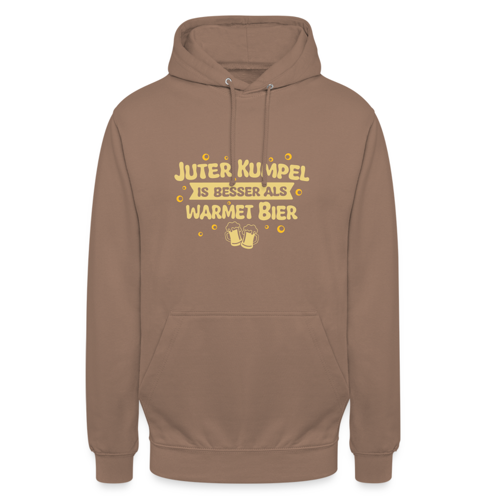 Juter Kumpel ist besser als warmet Bier - Unisex Hoodie - Mokka