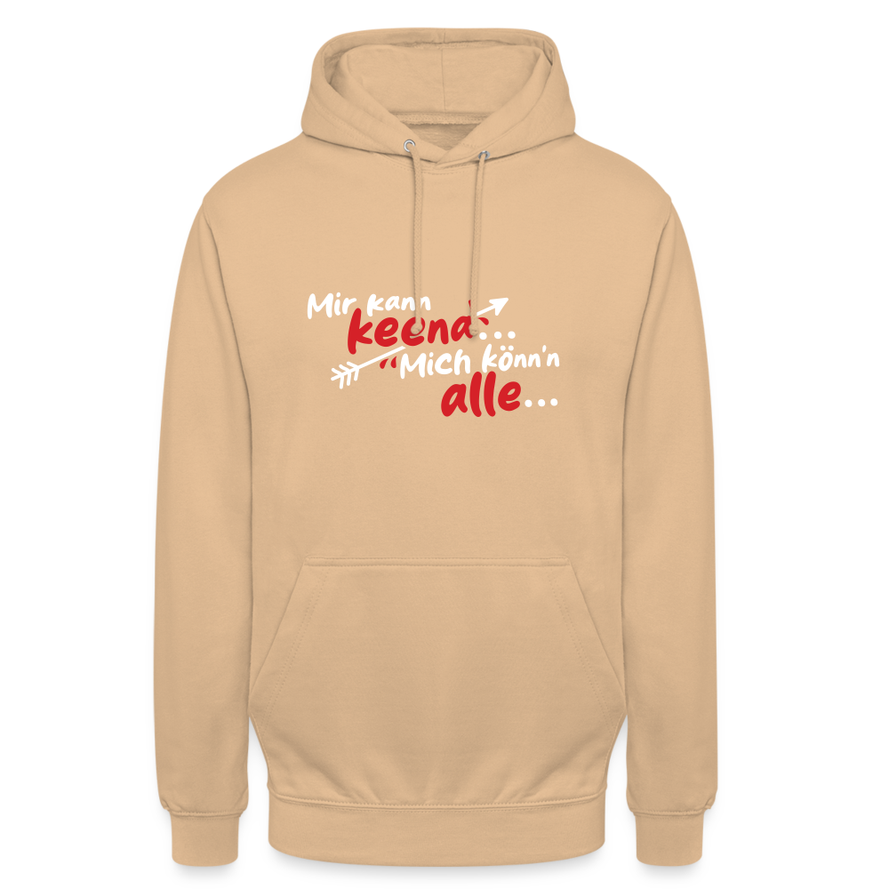 Mir kann keena... Mich könn'n alle... - Unisex Hoodie - Pfirsich