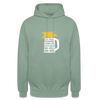 Ick kieke, staune, wunda mir, wie'n kühles Bier jefällt mir hier - Unisex Hoodie - Graugrün
