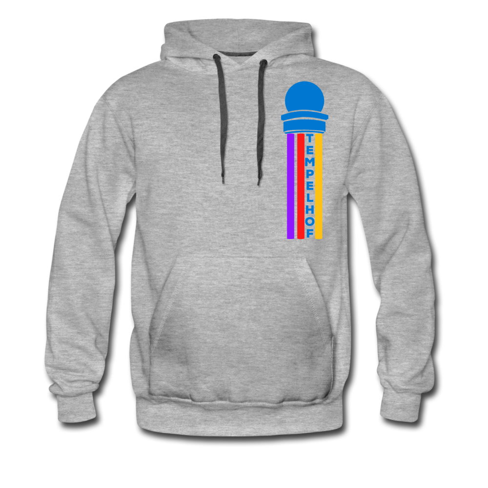 Tempelhof Radarturm - Männer Premium Hoodie - Grau meliert