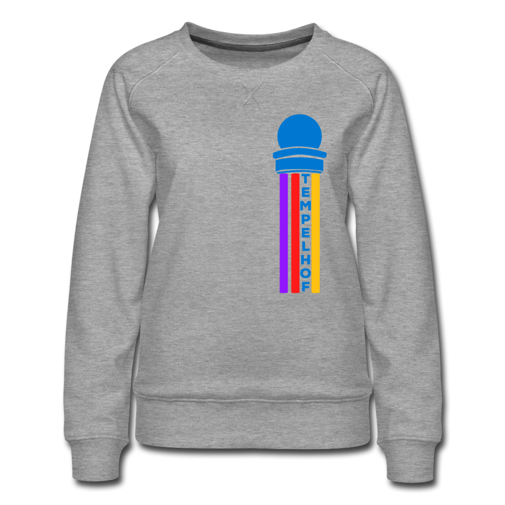 Tempelhof Radarturm - Frauen Premium Sweatshirt - Grau meliert