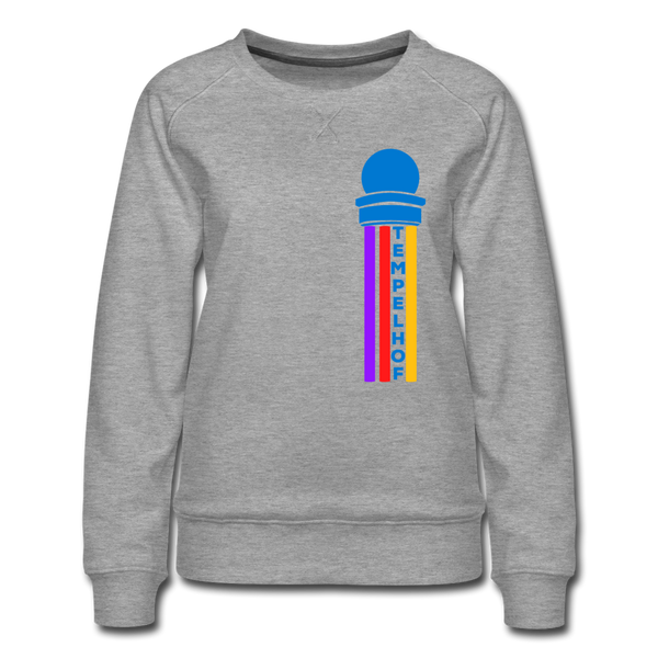 Tempelhof Radarturm - Frauen Premium Sweatshirt - Grau meliert
