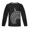 Der Turm von unten - weiß - Kinder Langarmshirt - Schwarz