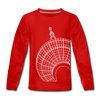 Der Turm von unten - weiß - Kinder Langarmshirt - Rot
