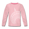 Der Turm von unten - weiß - Kinder Langarmshirt - Hellrosa