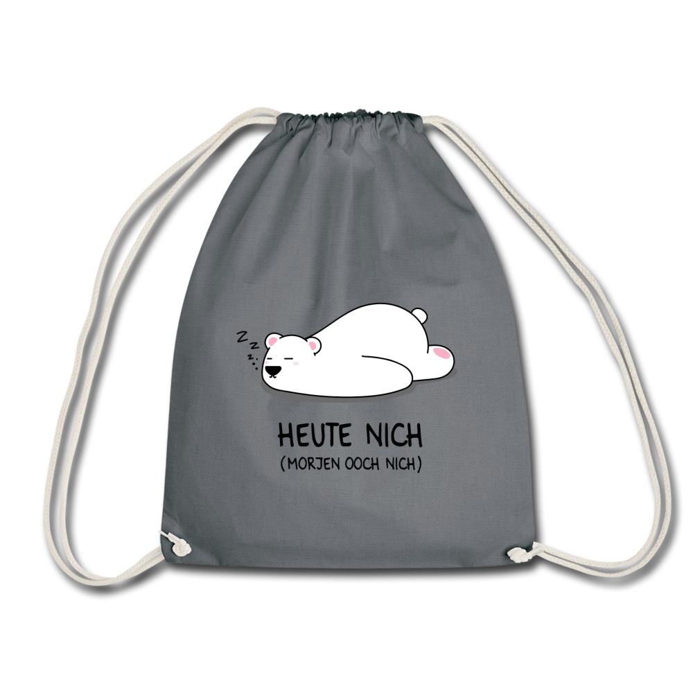 Turnbeutel mit dem Motiv „Heute nich!“ für Berlin.