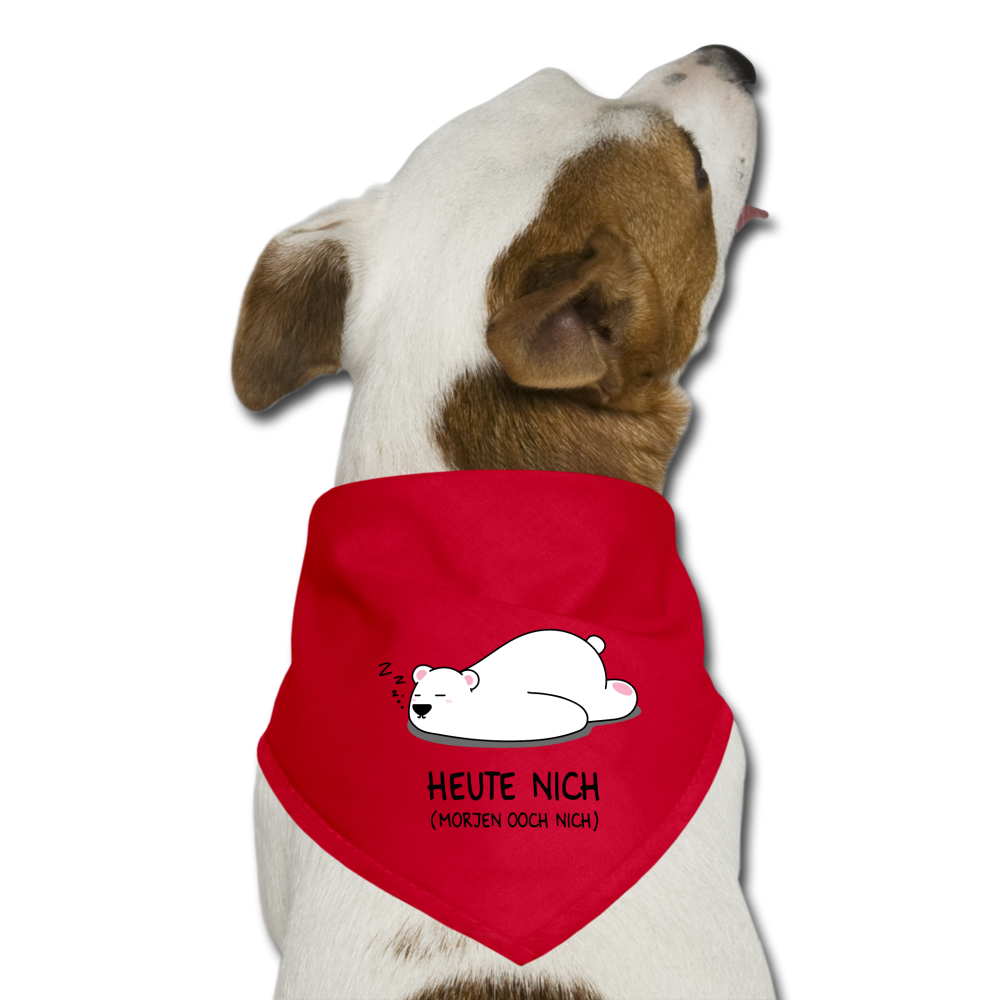 Heute nich! - Hunde-Bandana - Rot