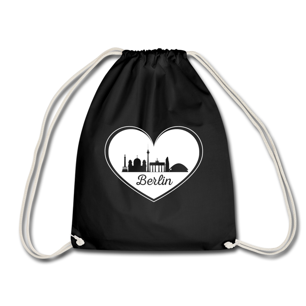 I love Berlin dunkel - Turnbeutel - Schwarz