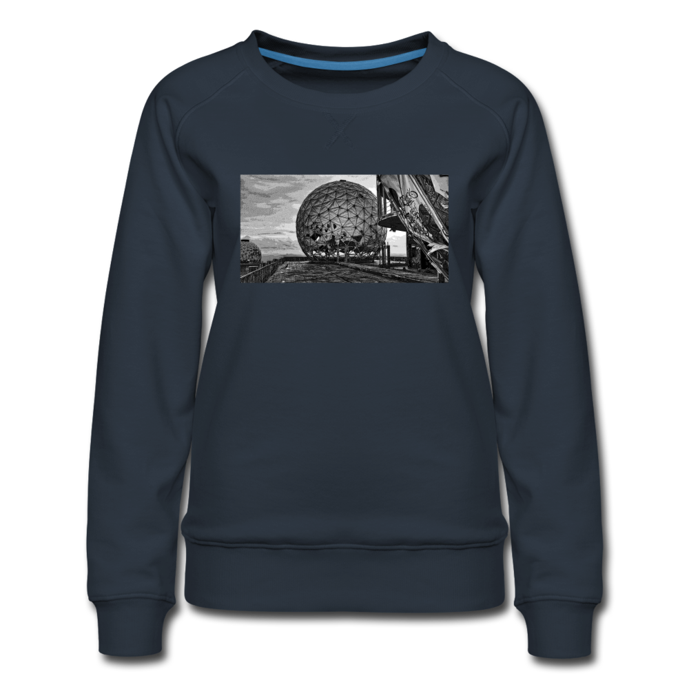 Teufelsberg im Bild - Frauen Premium Sweatshirt - Navy