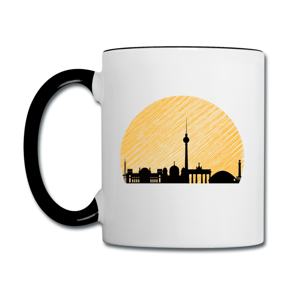 Berliner Skyline - Tasse zweifarbig