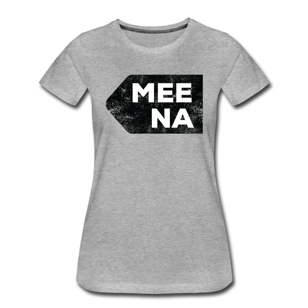 Meena - Frauen Premium T-Shirt - Grau meliert