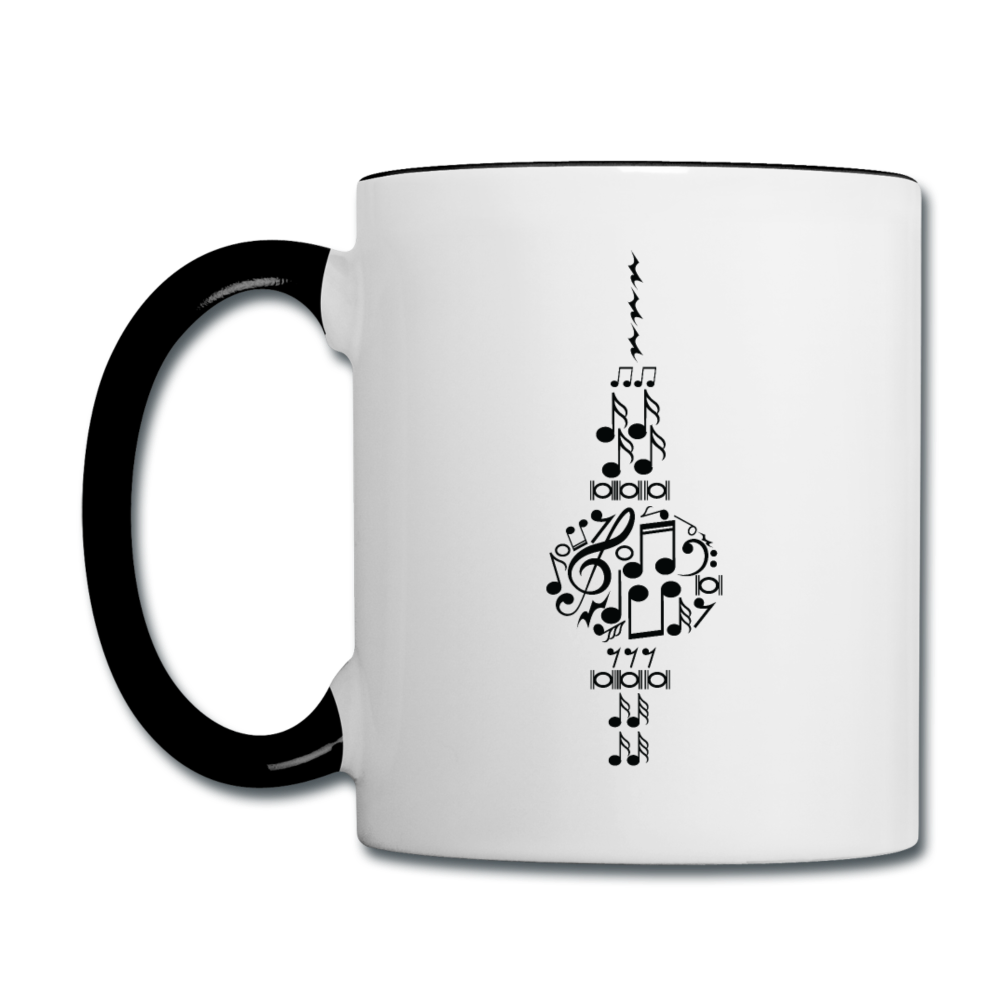 Fernsehturm der Noten - Tasse zweifarbig