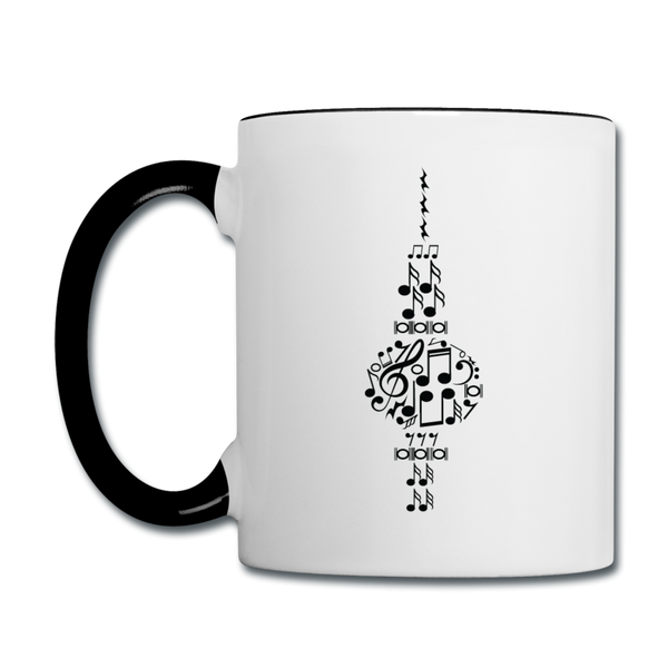 Fernsehturm der Noten - Tasse zweifarbig