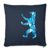Berliner Bär Geometrie - Sofakissen mit Füllung (45 x 45 cm) - Navy