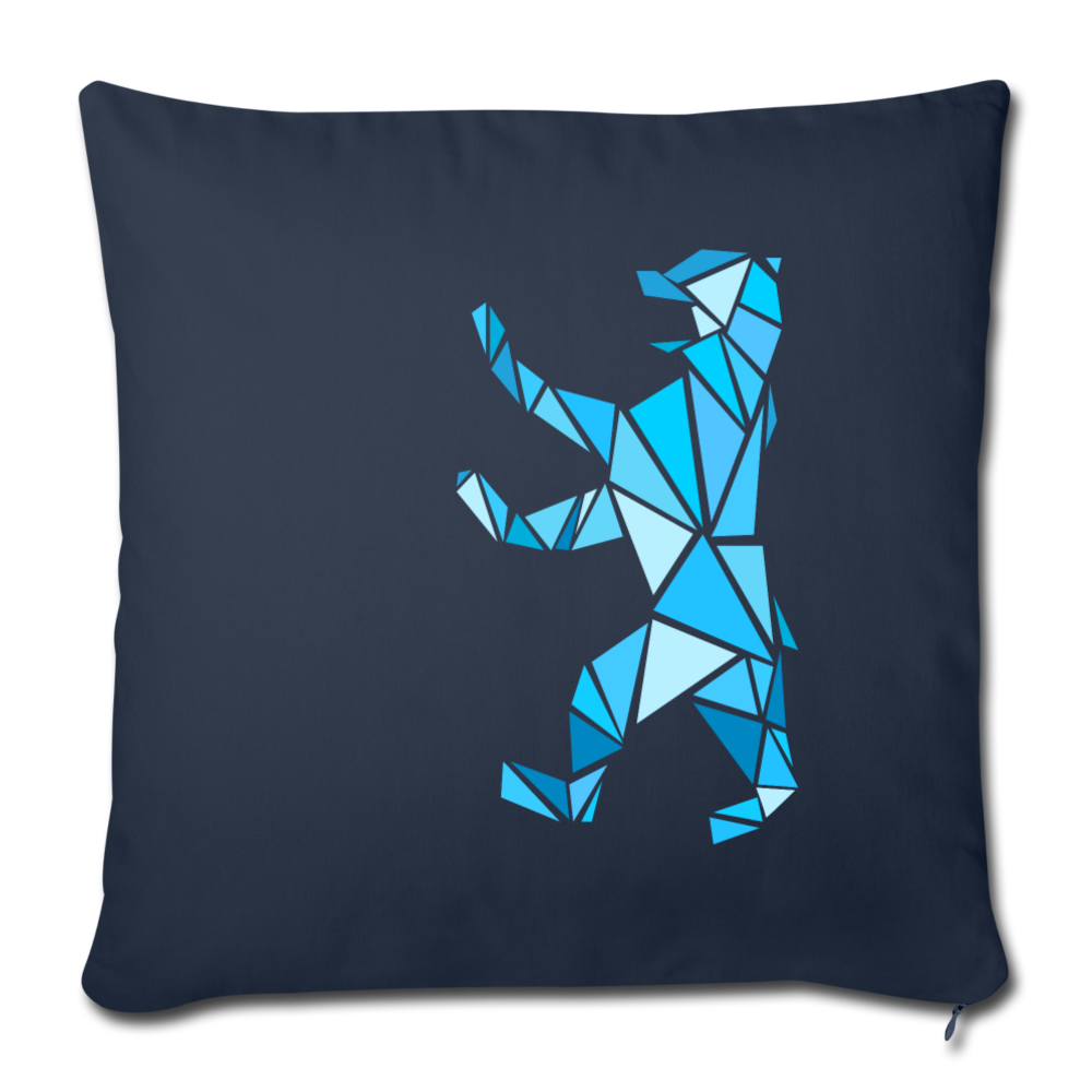 Berliner Bär Geometrie - Sofakissen mit Füllung (45 x 45 cm) - Navy