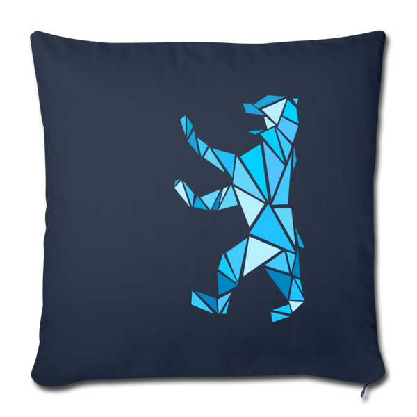 Berliner Bär Geometrie - Sofakissen mit Füllung (45 x 45 cm) - Navy