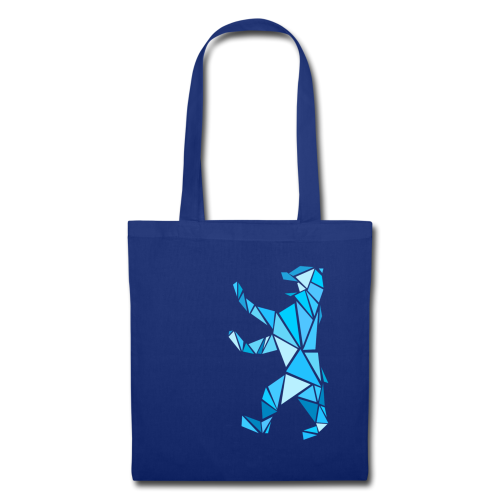 Berliner Bär Geometrie - Stoffbeutel - Royalblau