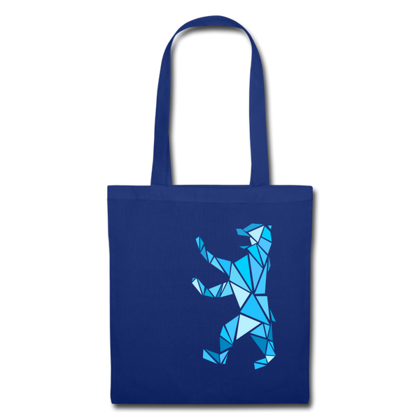 Berliner Bär Geometrie - Stoffbeutel - Royalblau