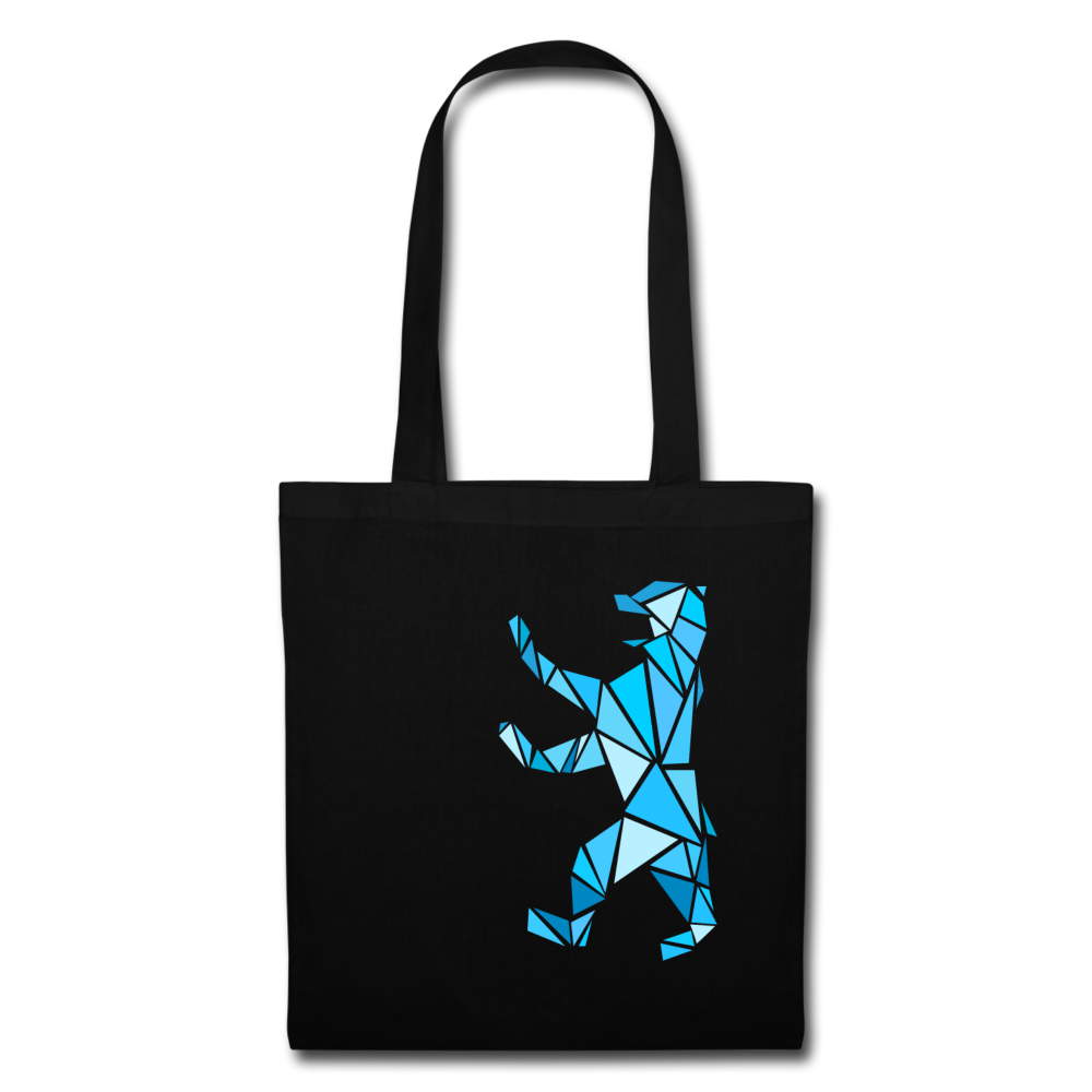 Berliner Bär Geometrie - Stoffbeutel - Schwarz