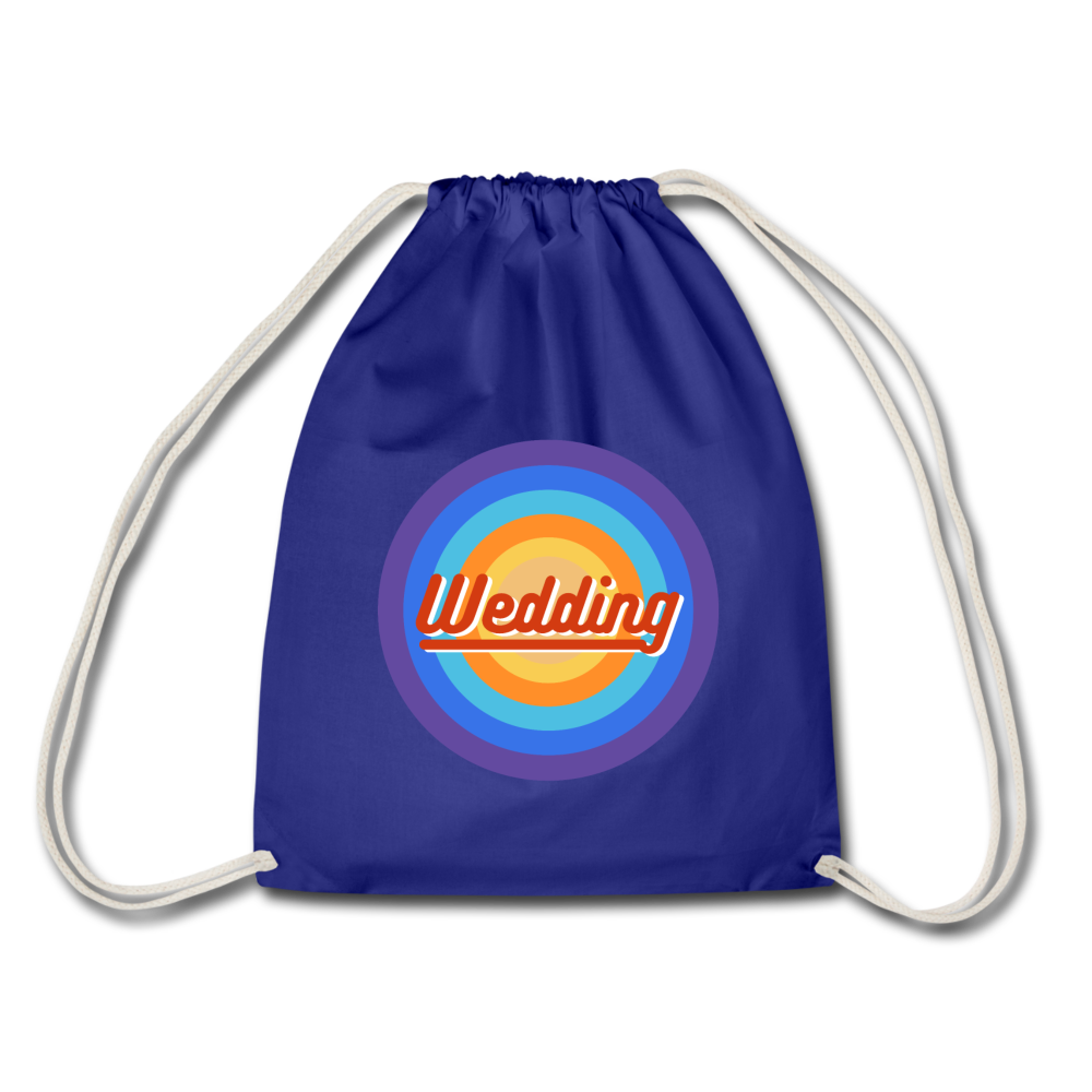 Wedding Retro - Turnbeutel - Königsblau