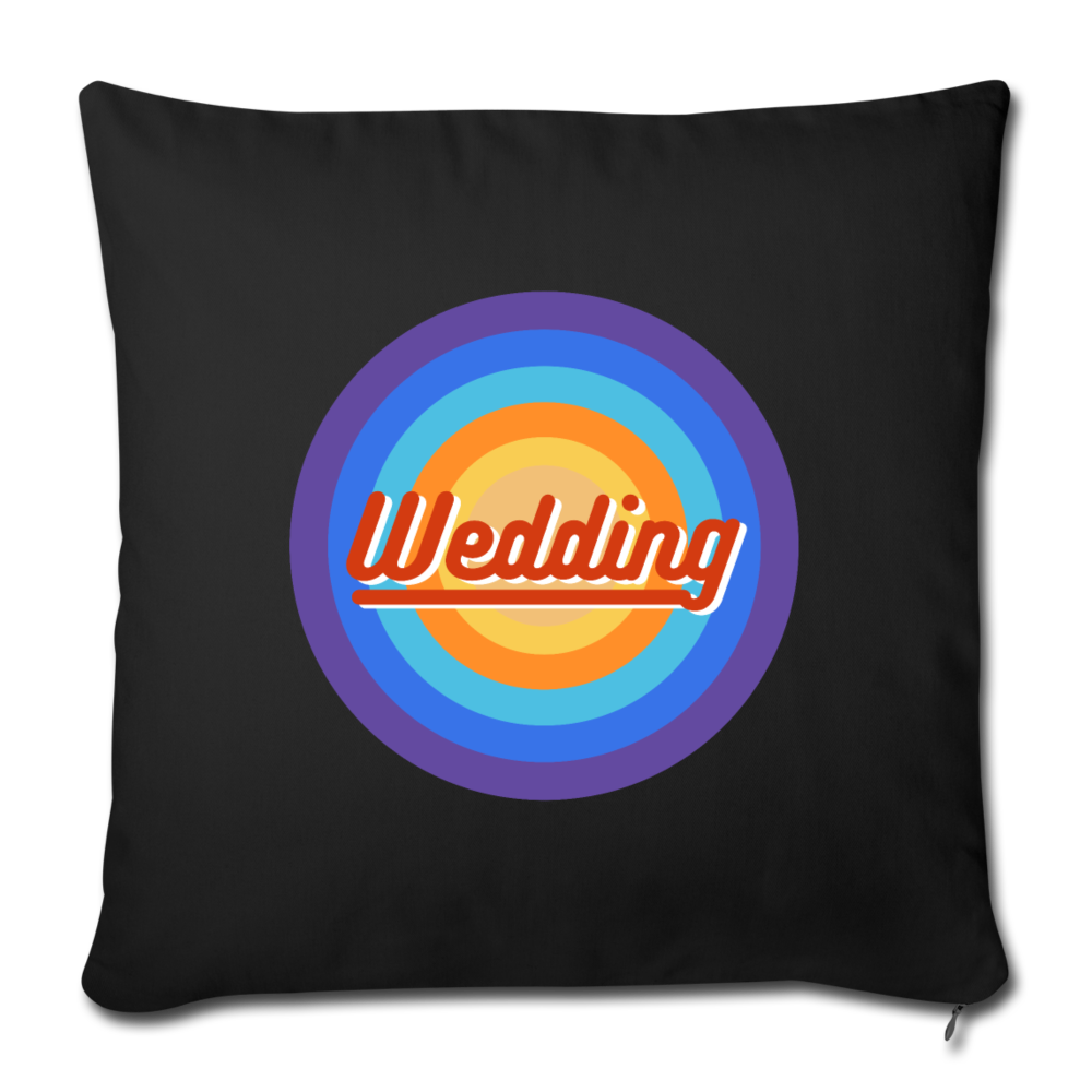 Wedding Retro - Sofakissenbezug (45 x 45 cm) - Schwarz