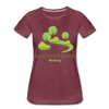Schillerpark - Frauen Premium T-Shirt - Bordeauxrot meliert
