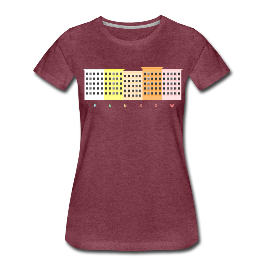Wohnraum Pankow - Frauen Premium T-Shirt - Bordeauxrot meliert