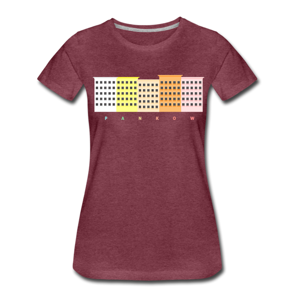 Wohnraum Pankow - Frauen Premium T-Shirt - Bordeauxrot meliert