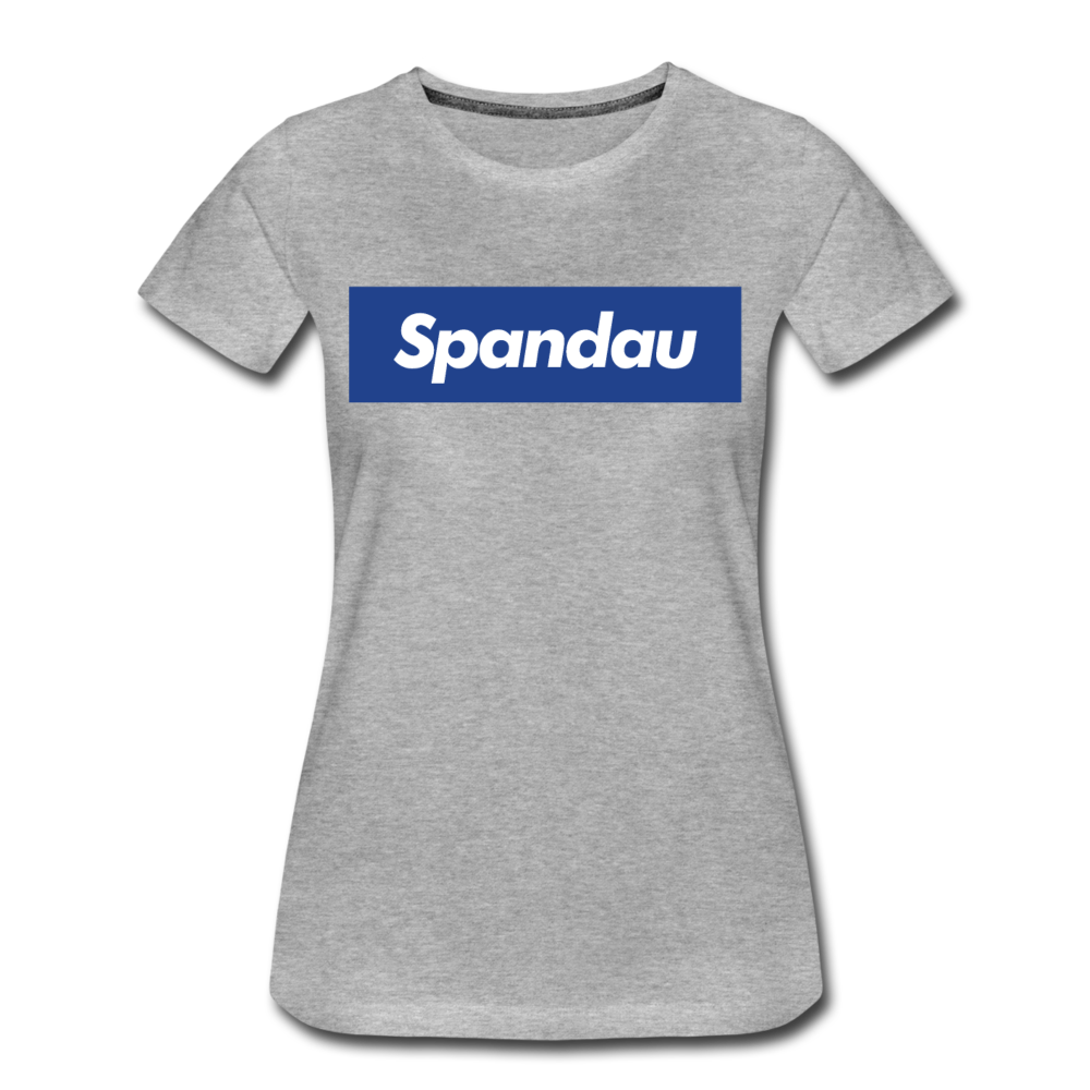 Spandau blau - Frauen Premium T-Shirt - Grau meliert