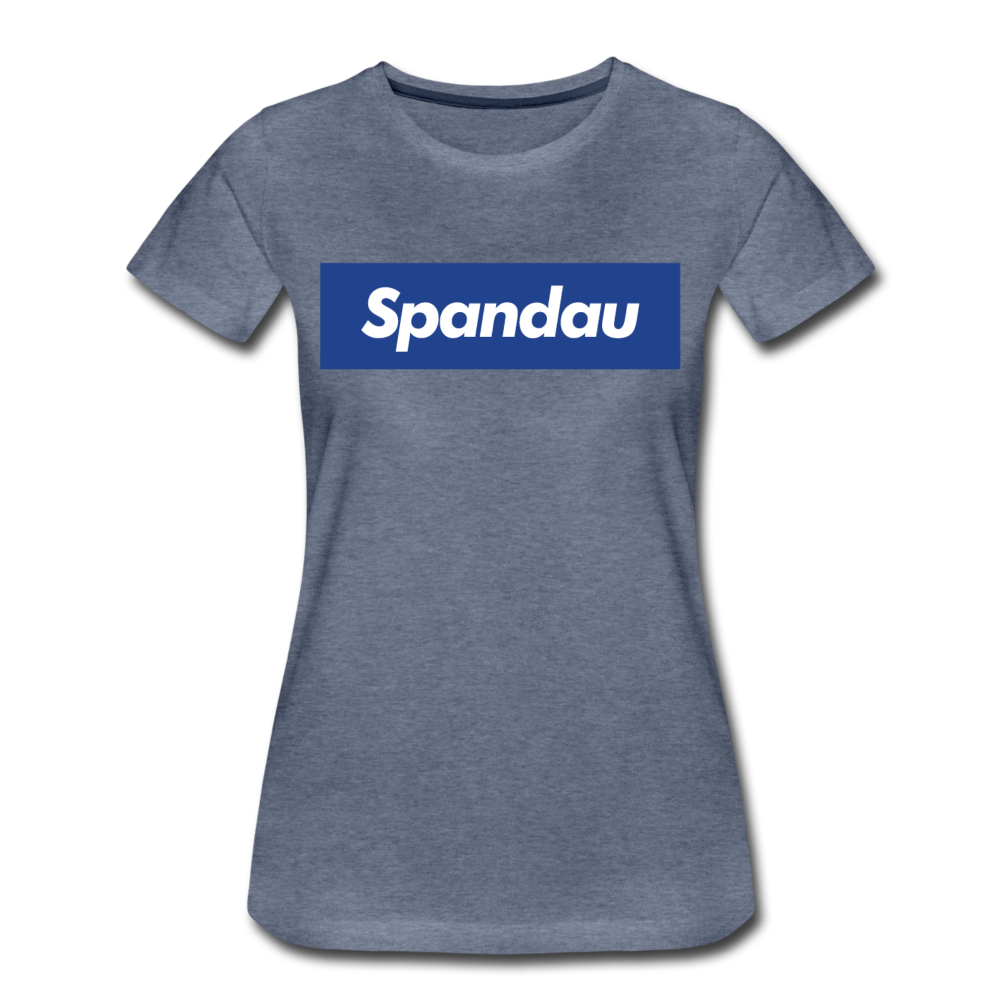 Spandau blau - Frauen Premium T-Shirt - Blau meliert