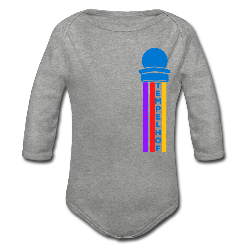 Tempelhof Radarturm - Bio-Langarmbody - Grau meliert