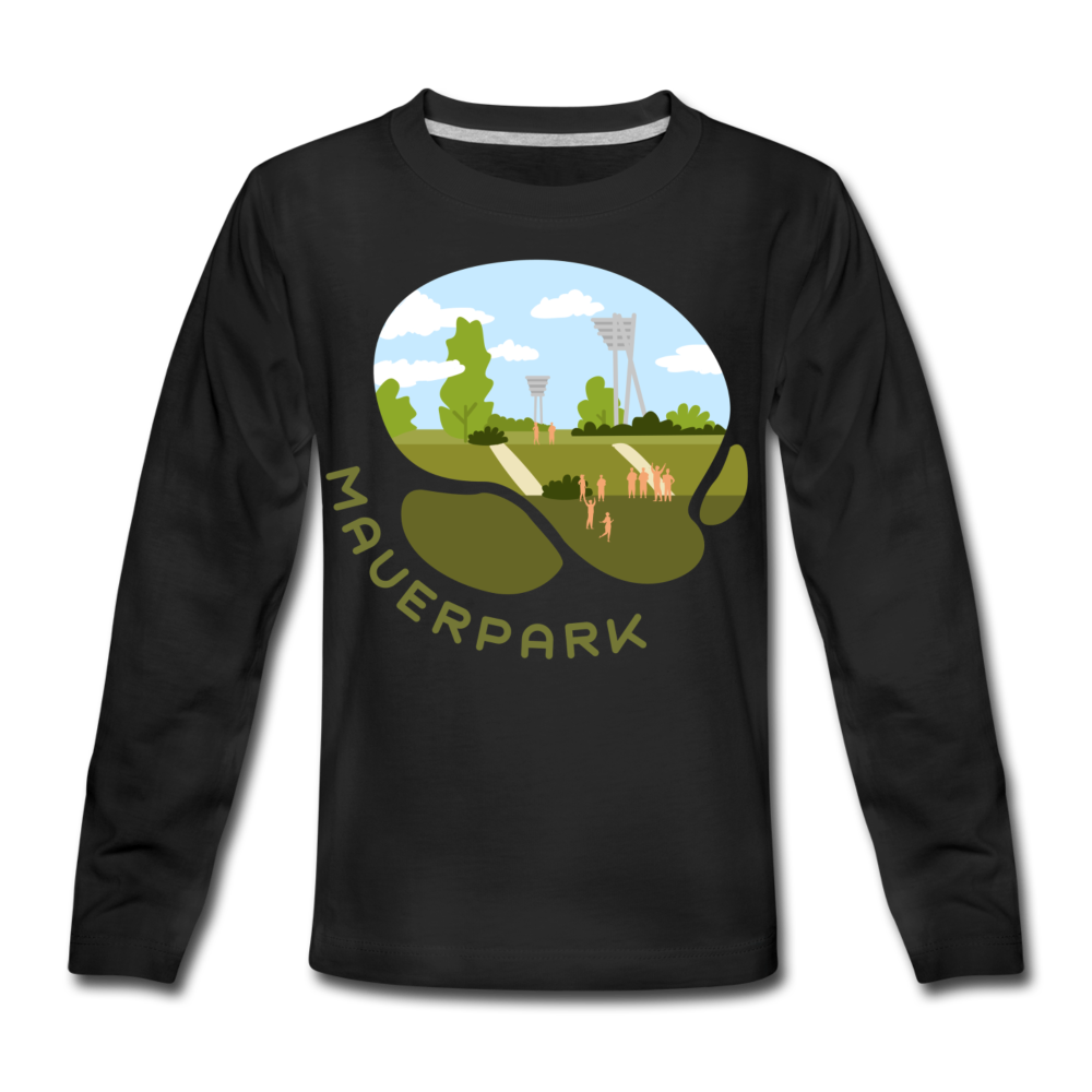 Mauerpark - Kinder Langarmshirt - Schwarz