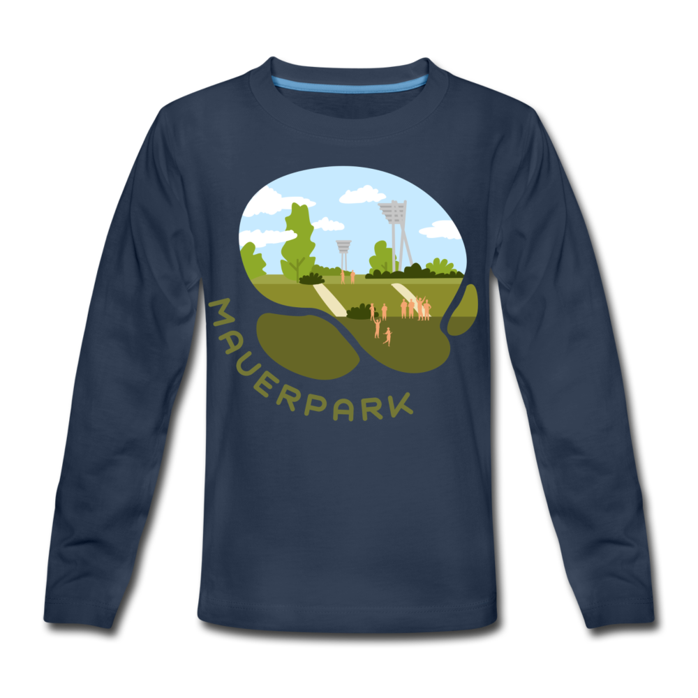 Mauerpark - Kinder Langarmshirt - Navy