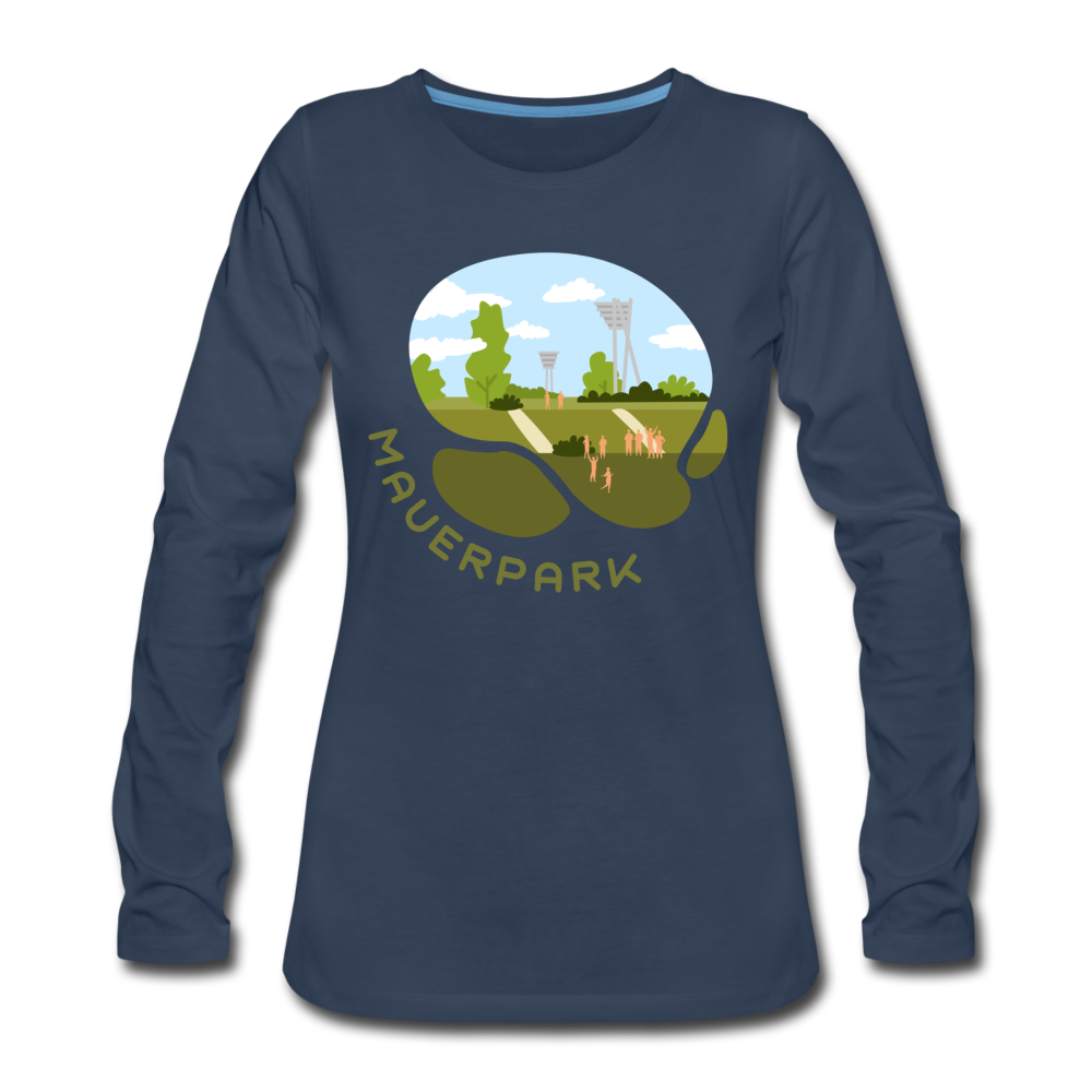 Mauerpark - Frauen Premium Langarmshirt - Navy